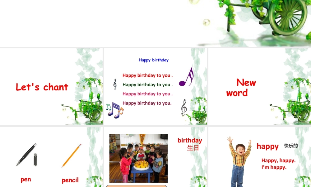 外研版小学英语课件-Module 6 Unit 1 Happy birthday 课件.ppt