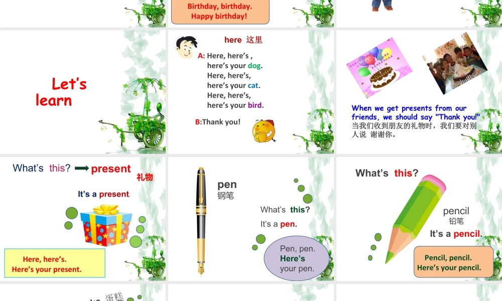 外研版小学英语课件-Module 6 Unit 1 Happy birthday 课件.ppt