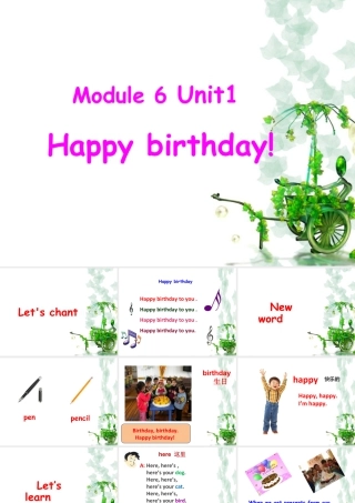 外研版小学英语课件-Module 6 Unit 1 Happy birthday 课件.ppt