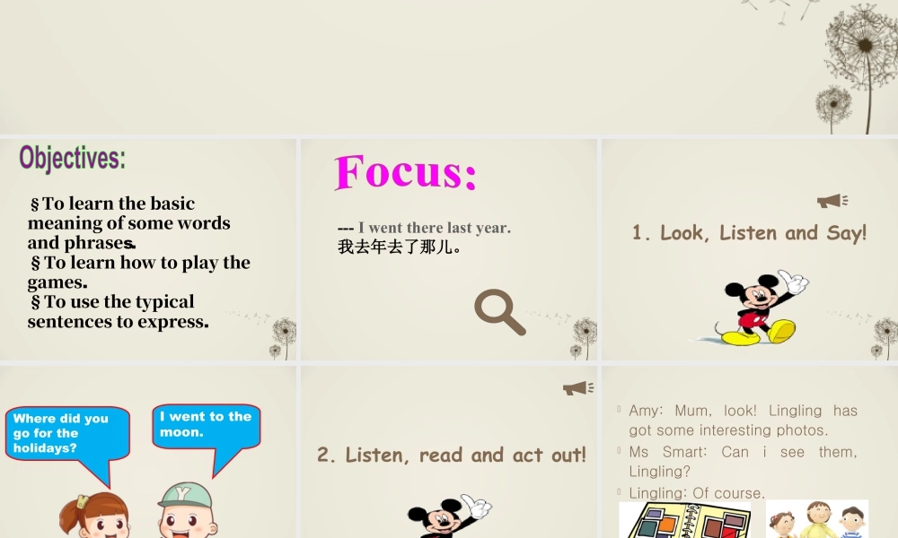 外研版小学英语课件-Module 6 Unit 1 I went there last year 课件2.ppt