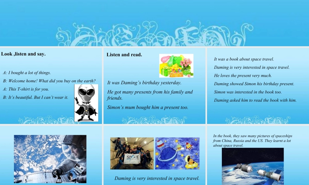 外研版小学英语课件-Module 6 Unit 1 It was Daming's birthday yesterday. 课件2.ppt