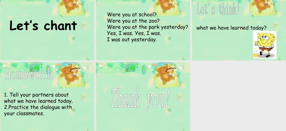 外研版小学英语课件-Module 6 Unit 1 Were you at home yesterday 课件.ppt