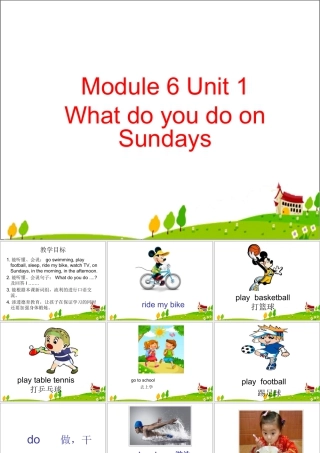 外研版小学英语课件-Module 6 Unit 1 What do you do on Sundays 课件3.ppt