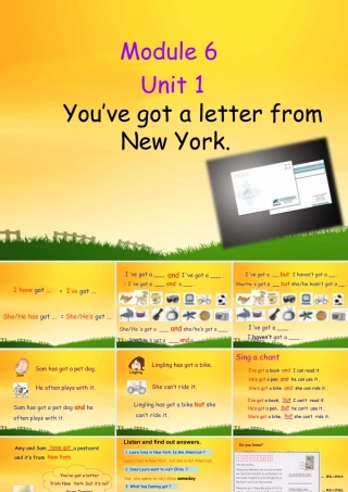 外研版小学英语课件-Module 6 Unit 1 You've got a letter from New Yor.ppt