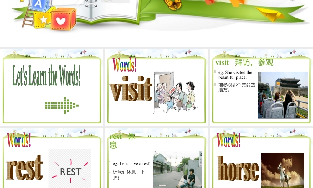 外研版小学英语课件-Module 6 Unit 2 She visited the Tianchi Lake 课件1.ppt