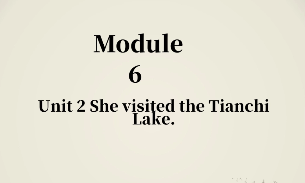 外研版小学英语课件-Module 6 Unit 2 She visited the Tianchi Lake 课件2.ppt
