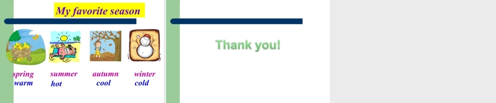 外研版小学英语课件-Module 7 Unit 1 We fly kites in spring--Spring is warm and nice.ppt