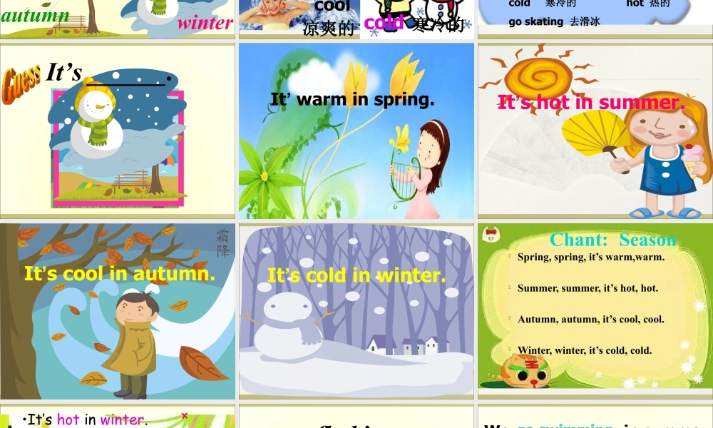 外研版小学英语课件-Module 7 Unit 1 We fly kites in spring课件1.ppt