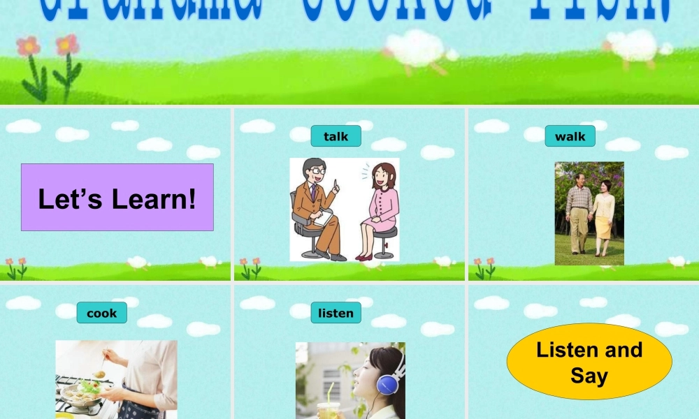 外研版小学英语课件-Module 7 Unit 2 Grandma cooked fish 单词句型操练.ppt