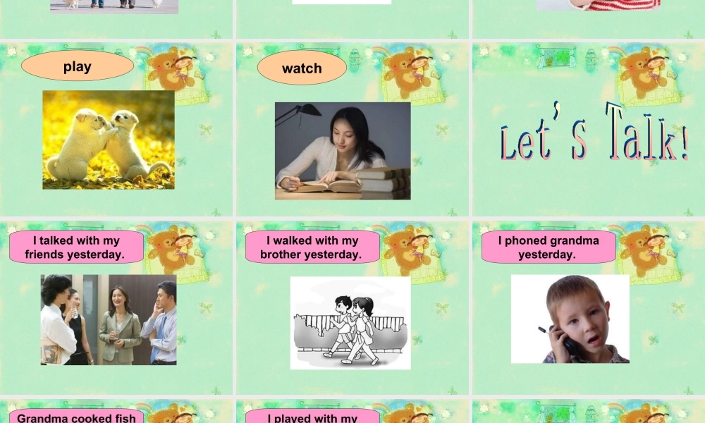 外研版小学英语课件-Module 7 Unit 2 Grandma cooked fish 课件.ppt