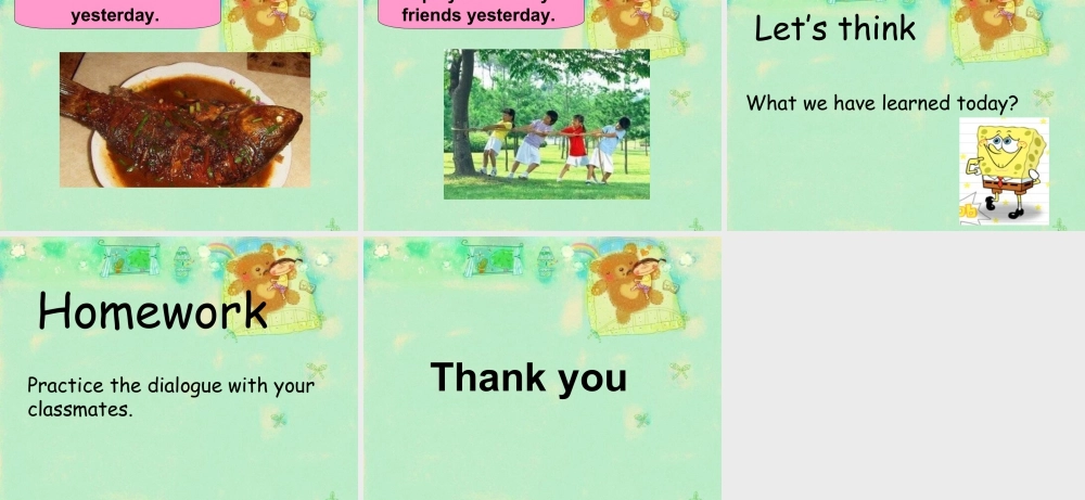 外研版小学英语课件-Module 7 Unit 2 Grandma cooked fish 课件.ppt