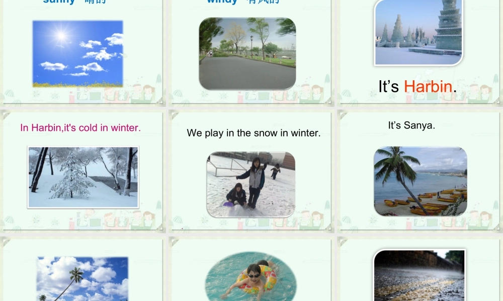 外研版小学英语课件-Module 7 Unit 2 It's warm today 课件3.ppt