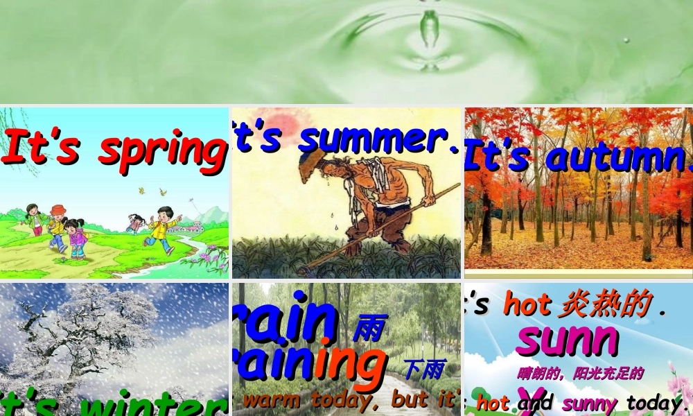 外研版小学英语课件-Module 7 Unit 2 It's warm today课件1.ppt