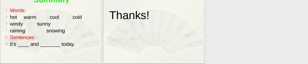 外研版小学英语课件-Module 7 Unit 2 It's warm today课件1.ppt