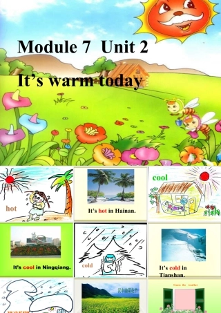 外研版小学英语课件-Module 7 Unit 2 It's warm today课件2.ppt