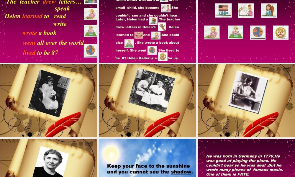 外研版小学英语课件-Module 7 Unit 2 She couldn't see or hear. 课件1.ppt