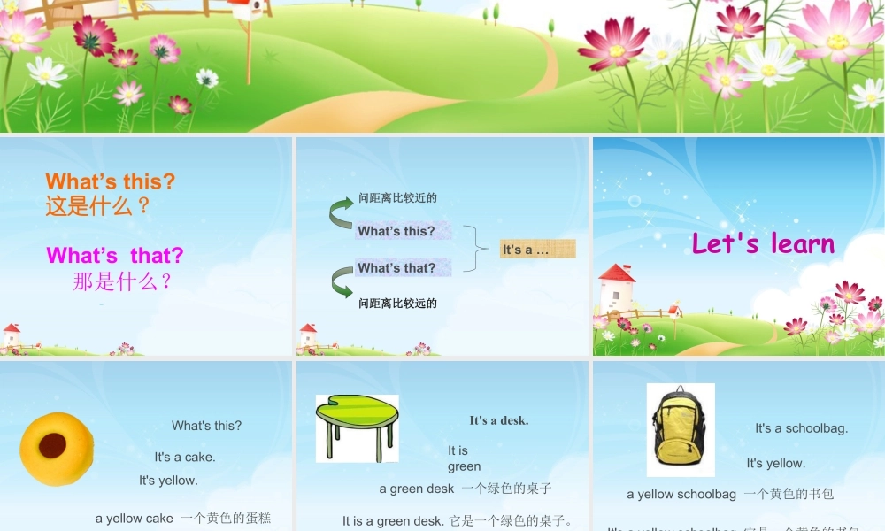 外研版小学英语课件-Module 7 Unit 2 What is that 课件.ppt