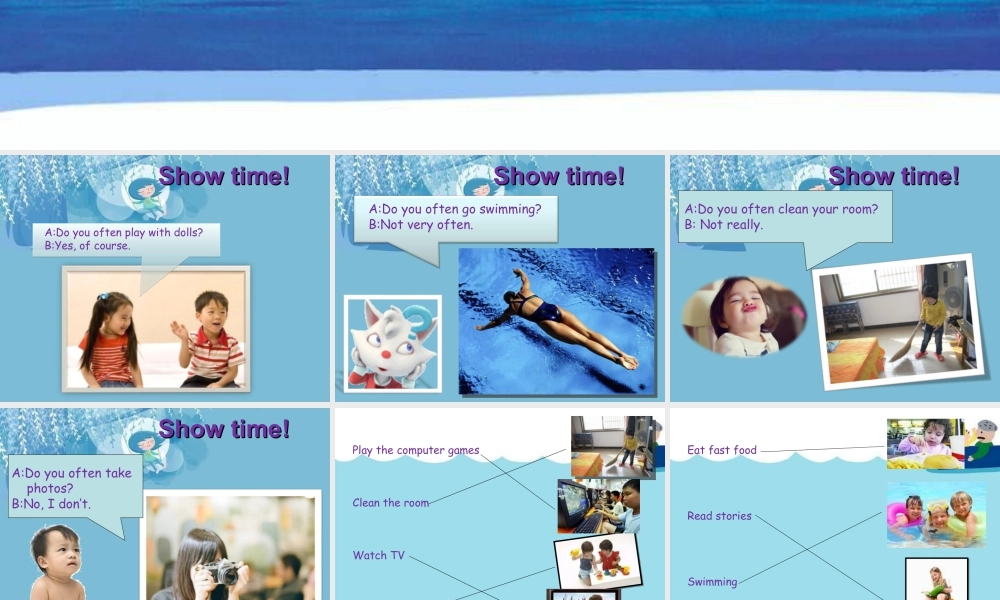 外研版小学英语课件-Module 8 Unit 1 Do you often play with dolls.ppt