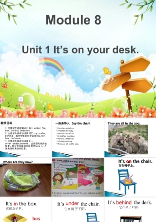 外研版小学英语课件-Module 8 Unit 1 It's on your desk 课件2.ppt