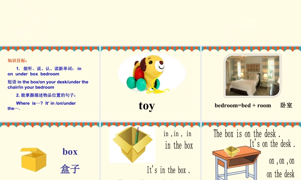 外研版小学英语课件-Module 8 Unit 1 It's on your desk 课件3.ppt