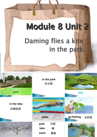 外研版小学英语课件-Module 8 Unit 2 Daming flies a kite in the park课件1.ppt