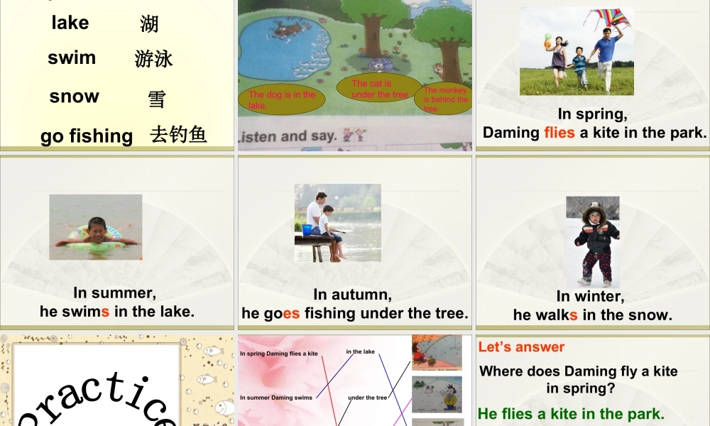 外研版小学英语课件-Module 8 Unit 2 Daming flies a kite in the park课件2.ppt