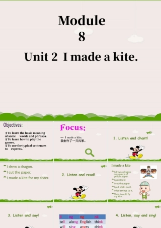 外研版小学英语课件-Module 8 Unit 2 I made a kite 课件2.ppt