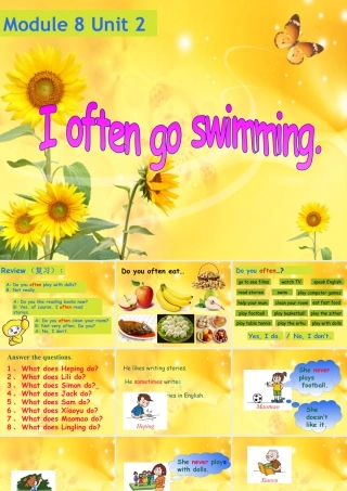 外研版小学英语课件-Module 8 Unit 2 I often go swimmin.ppt