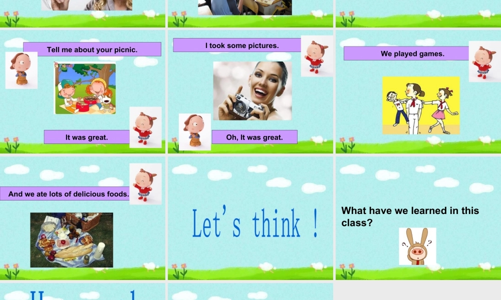 外研版小学英语课件-Module 8 Unit 2 I took some pictures 单词句型操练.ppt