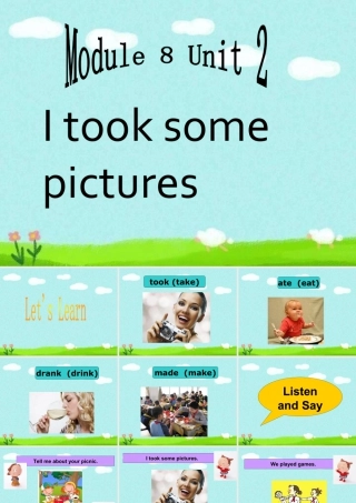 外研版小学英语课件-Module 8 Unit 2 I took some pictures 单词句型操练.ppt
