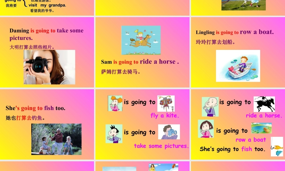 外研版小学英语课件-Module 8 Unit 2 Sam is going to ride a horse 课件.ppt
