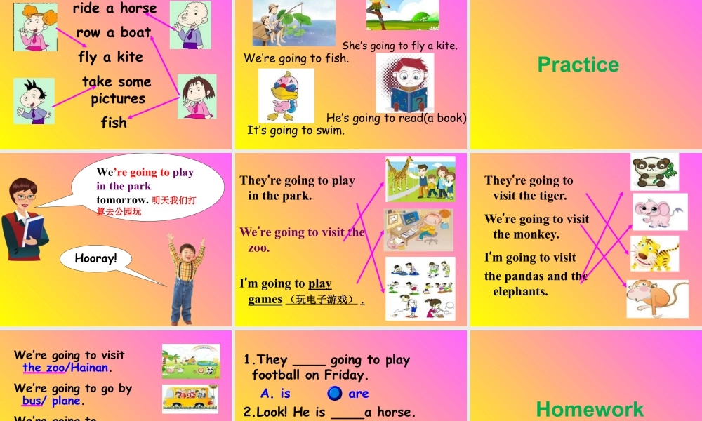 外研版小学英语课件-Module 8 Unit 2 Sam is going to ride a horse 课件.ppt