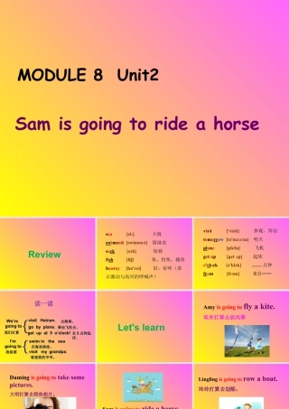 外研版小学英语课件-Module 8 Unit 2 Sam is going to ride a horse 课件.ppt