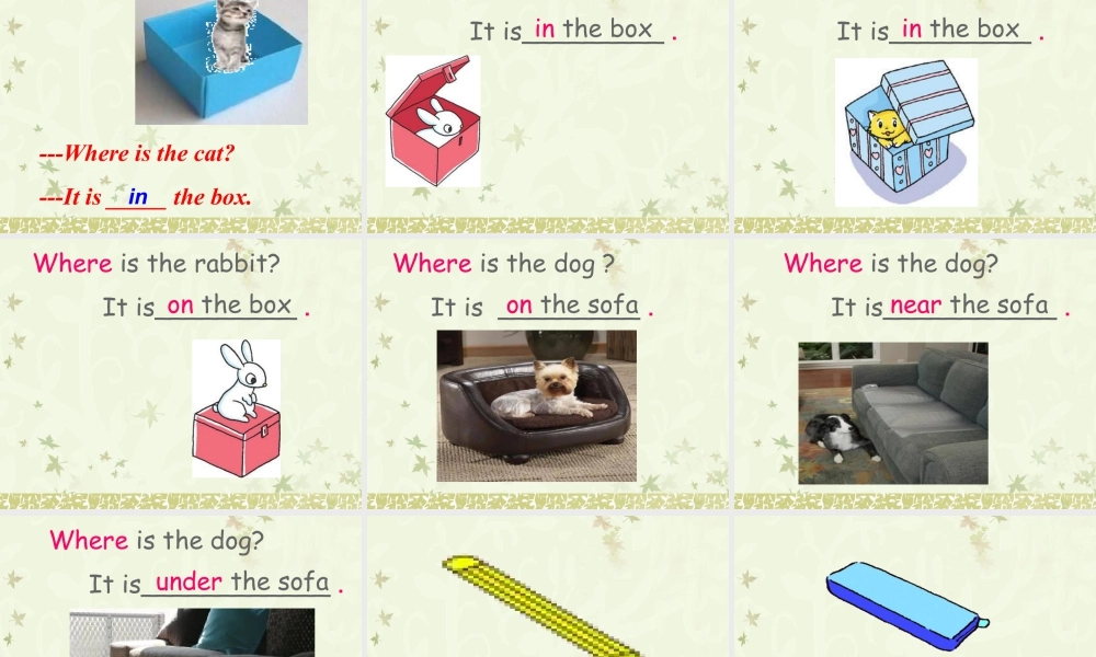 外研版小学英语课件-Module 8 Unit 2 Where is the cat 课件.ppt