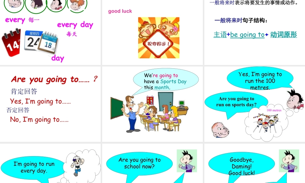 外研版小学英语课件-Module 9 Unit 1 Are you going to run on sports day 课件.ppt