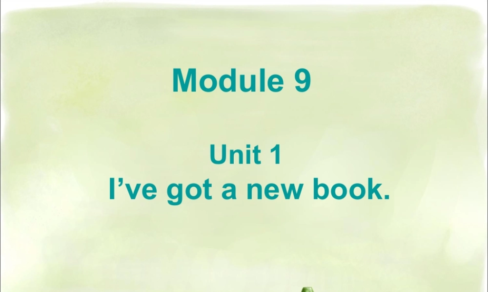 外研版小学英语课件-Module 9 Unit 1 I've got a new book 课件3.ppt