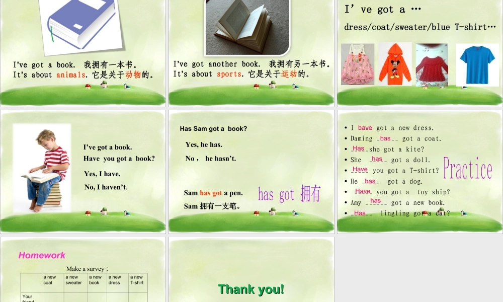 外研版小学英语课件-Module 9 Unit 1 I've got a new book 课件3.ppt