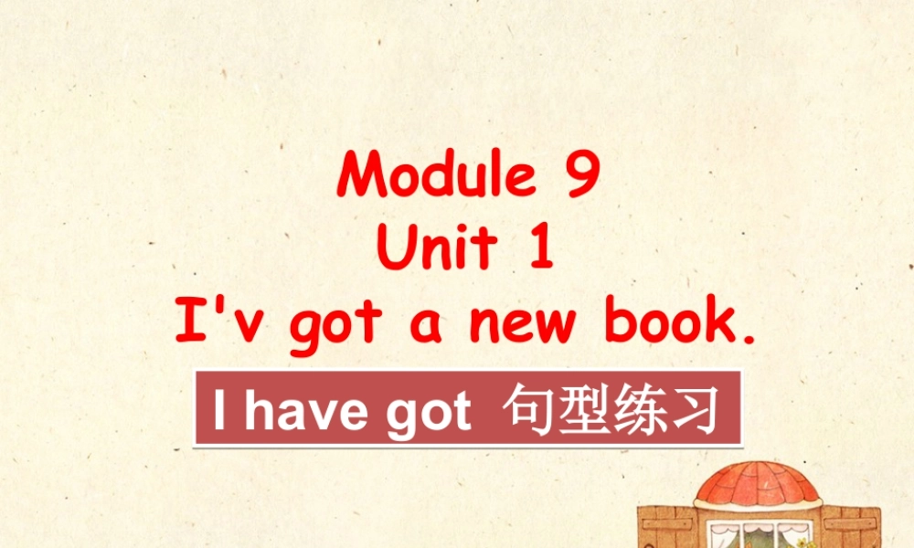 外研版小学英语课件-Module 9 Unit 1 I've got a new book--I have got 句型练习.ppt