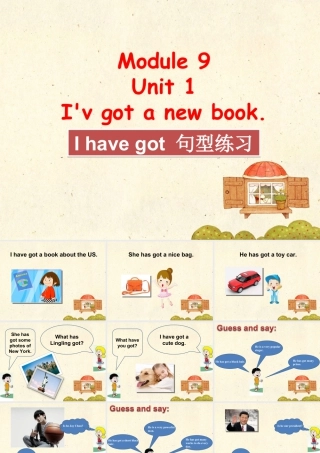 外研版小学英语课件-Module 9 Unit 1 I've got a new book--I have got 句型练习.ppt