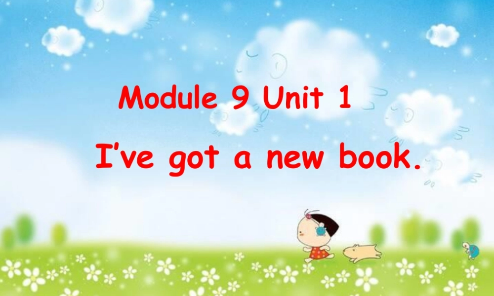 外研版小学英语课件-Module 9 Unit 1 I've got a new book课件2.ppt