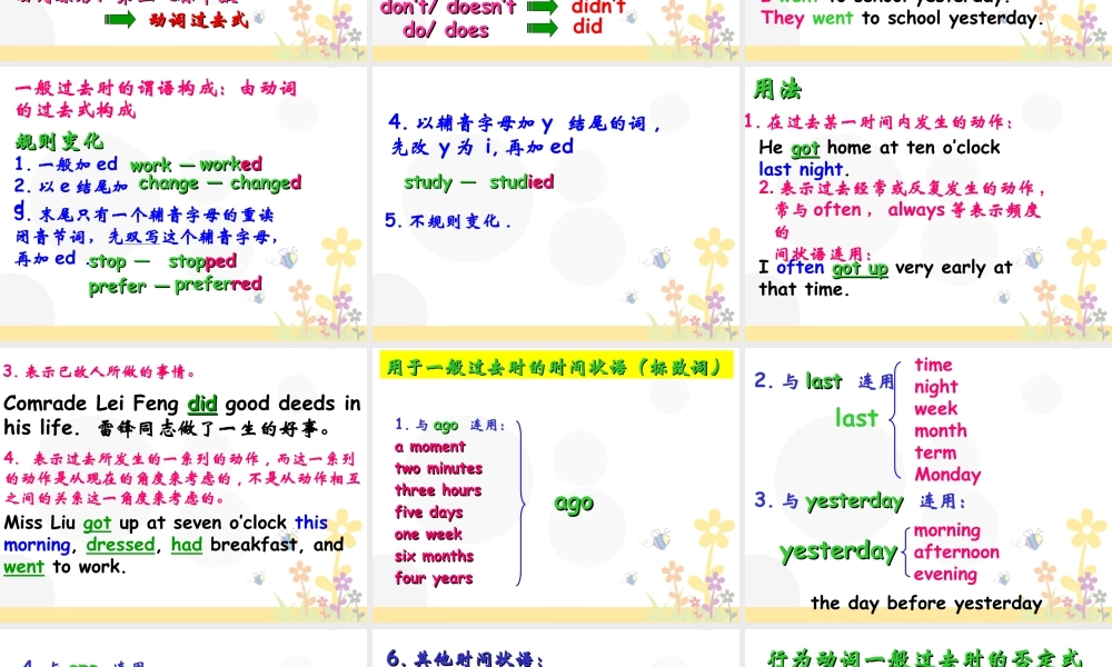外研版小学英语课件-Module 9 Unit 1 We laughed a lot--一般过去式知识点复习.ppt