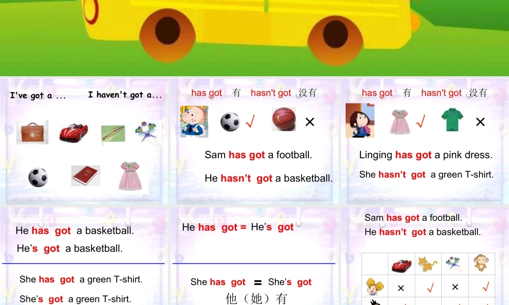 外研版小学英语课件-Module 9 Unit 2 Has Amy got a bike 课件3.ppt