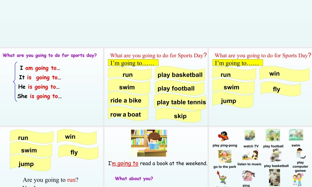 外研版小学英语课件-Module 9 Unit 2 I am going to the high jump 课件.ppt