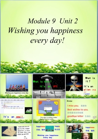 外研版小学英语课件-Module 9 Unit 2 Wishing you happiness every day! 课件1.ppt