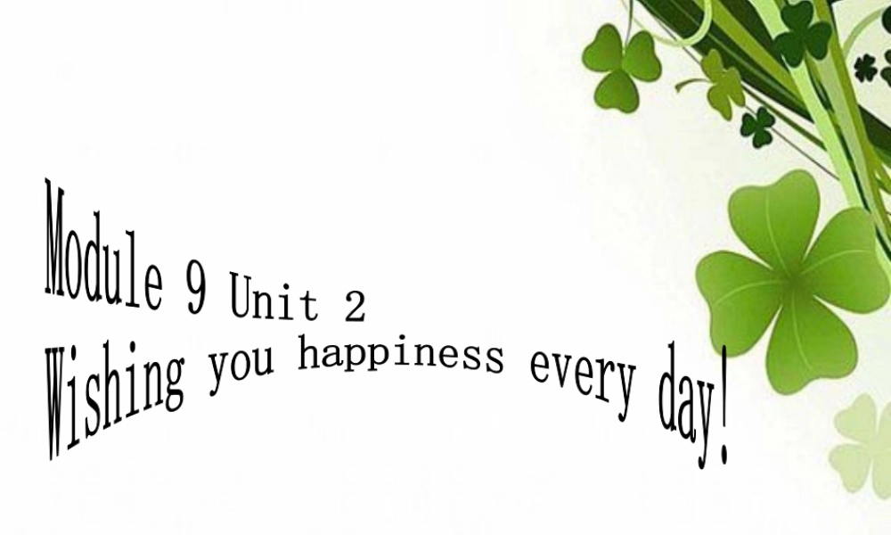 外研版小学英语课件-Module 9 Unit 2 Wishing you happiness every day! 课件2.ppt
