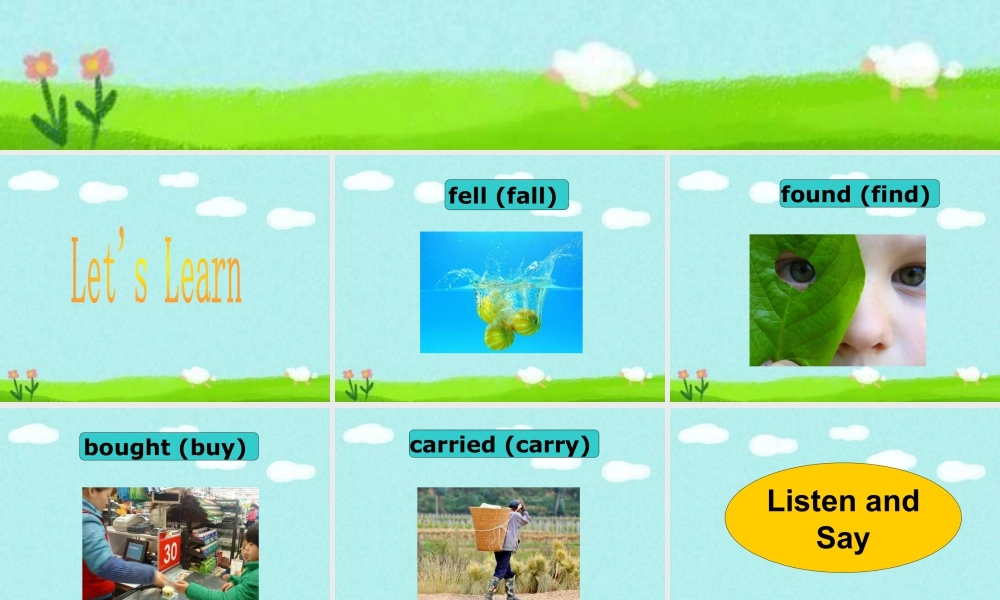 外研版小学英语课件-Module 10 Unit 1 Did you fall off your bike句型操练.ppt