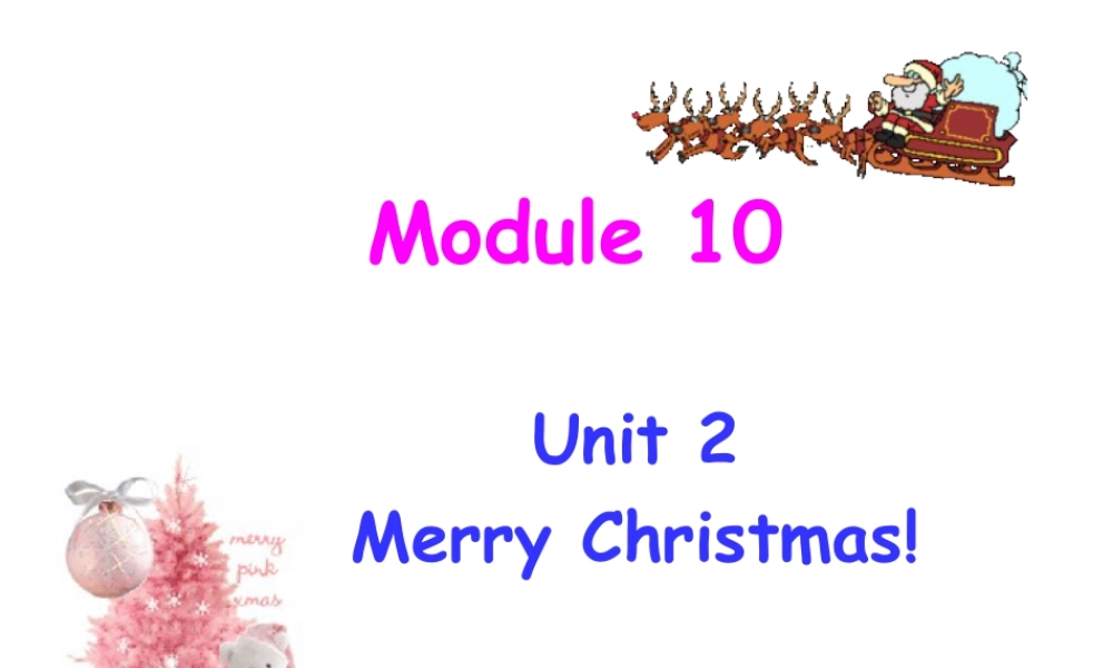 外研版小学英语课件-Module 10 Unit 2 Merry Christmas 课件.ppt