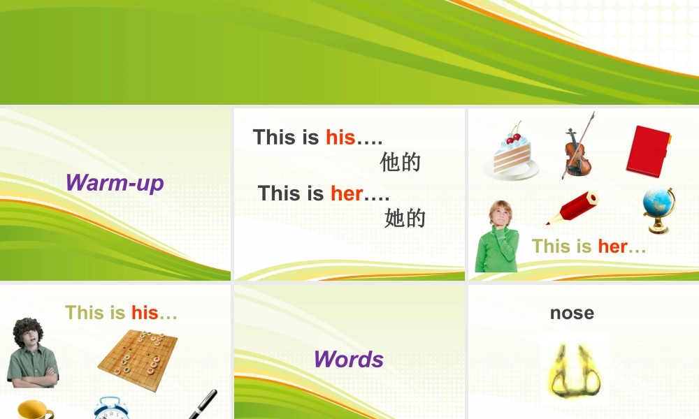 外研版小学英语课件-Module 10 Unit 2 Point to her nose 课件.ppt
