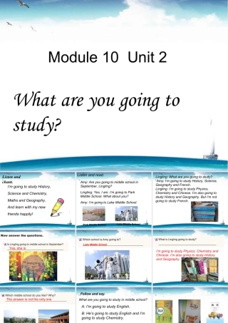外研版小学英语课件-Module 10 Unit 2 What are you going to study 课件2.ppt
