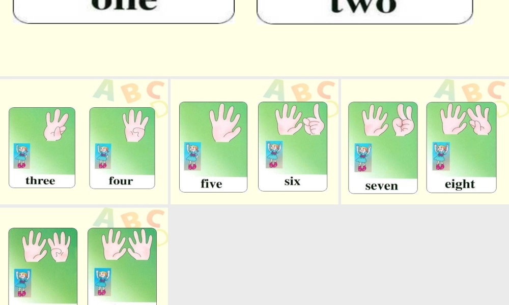 外研版小学英语课件-Number 1-10.ppt